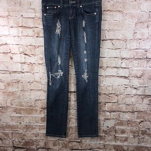 Mossimo Destroyed Skinny Lowest Rise